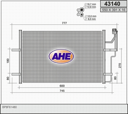 Condenser, air conditioning (43140)