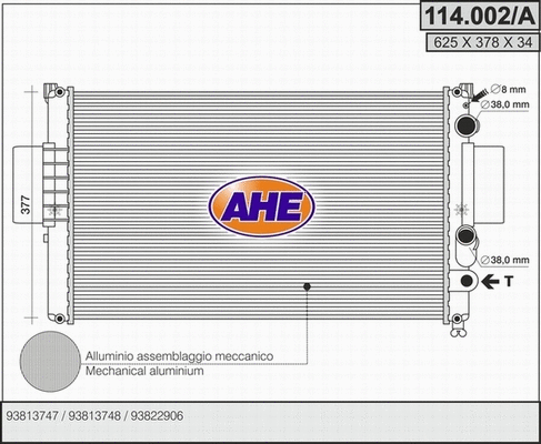 Radiator, engine cooling (114.002/A)