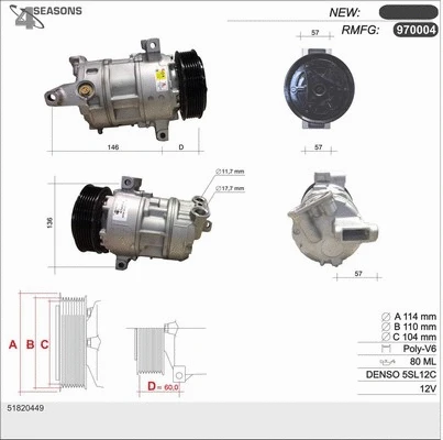 Compressor, air conditioning (970004)