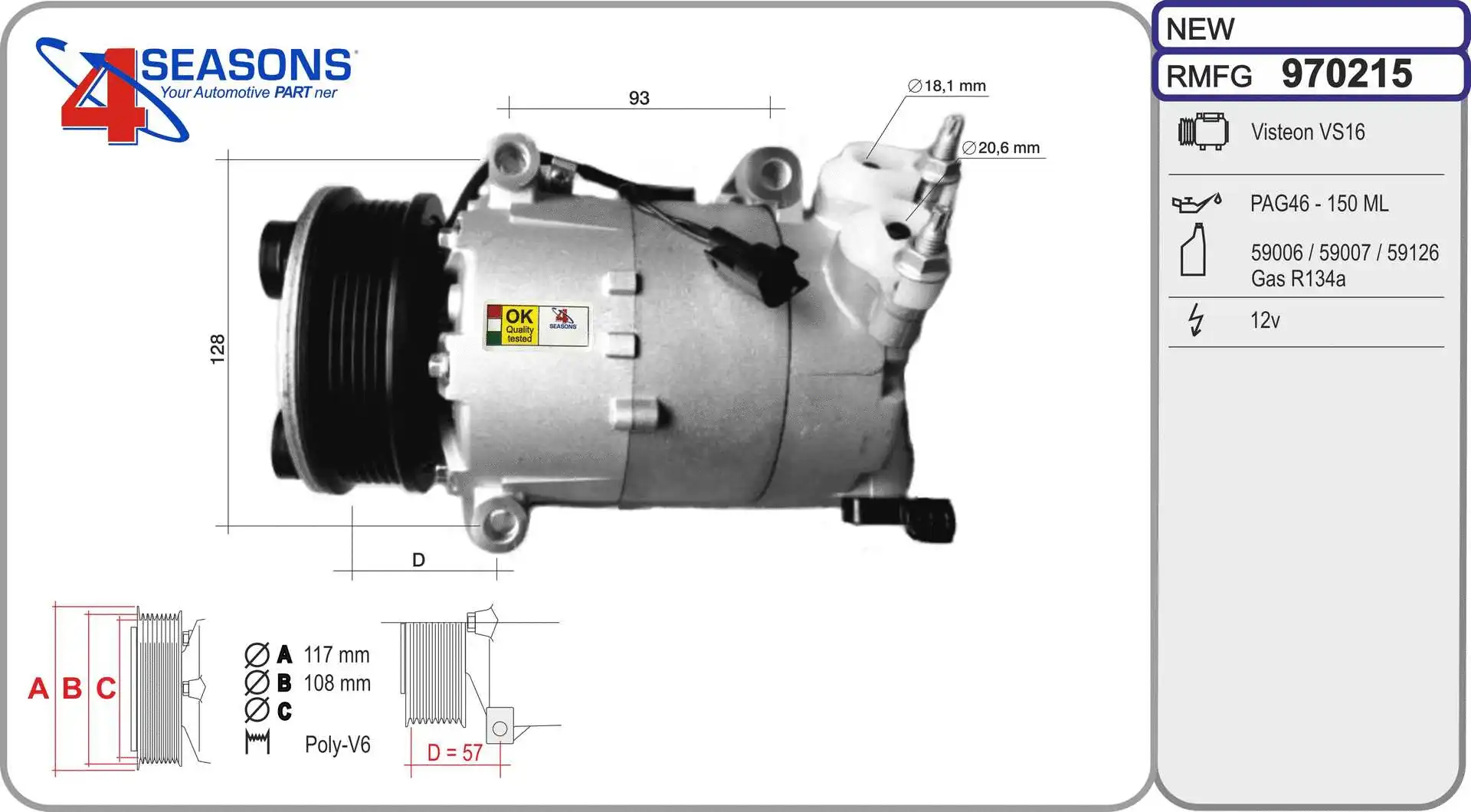 Compressor, air conditioning (970215)
