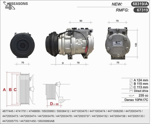 Compressor, air conditioning (67319)
