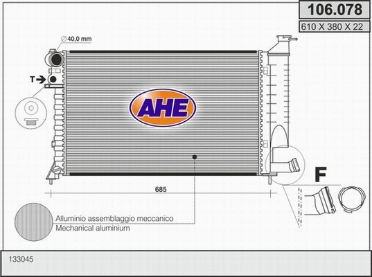 Radiator, engine cooling (106.078)