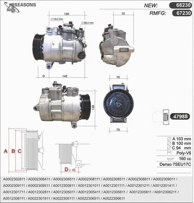 Compressor, air conditioning (68230)