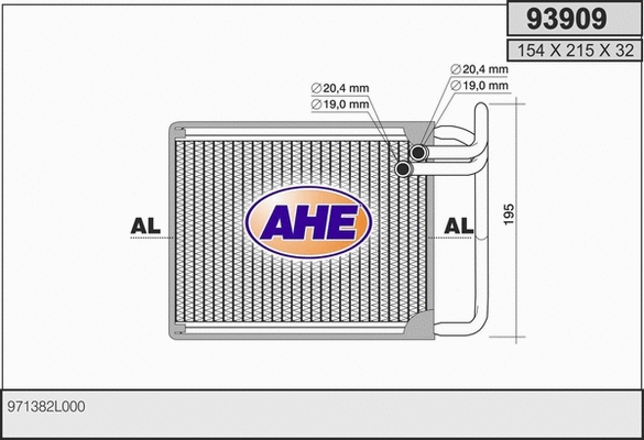 Heat Exchanger, interior heating (93909)