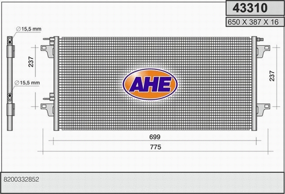 Condenser, air conditioning (43310)