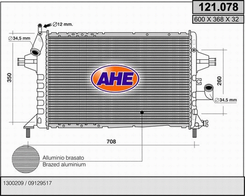 Radiator, engine cooling (121.078)
