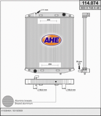 Radiator, engine cooling (114.074)