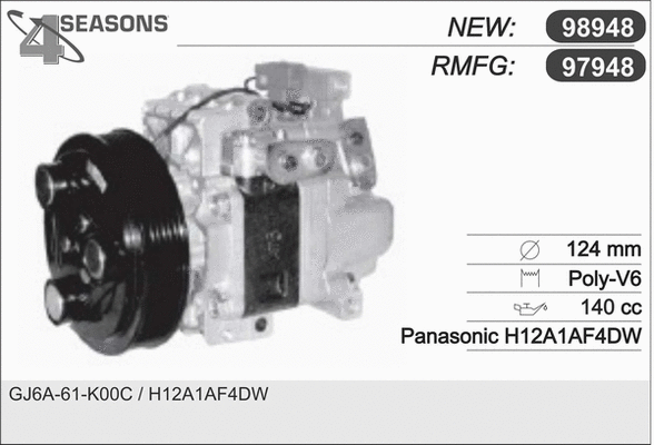 Compressor, air conditioning (97948)