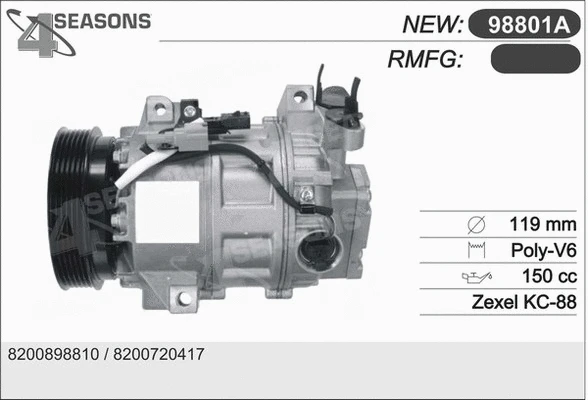 Compressor, air conditioning (98801/A)