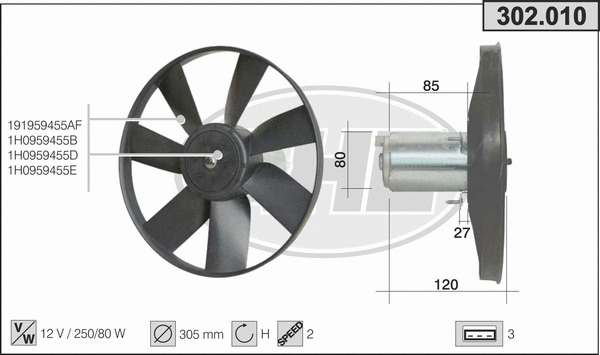 Fan, engine cooling (302.010)
