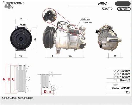 Compressor, air conditioning (970140)