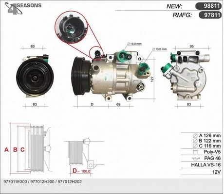 Compressor, air conditioning (97811)