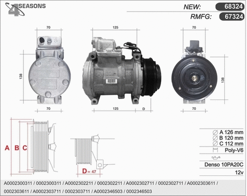 Compressor, air conditioning (67324)