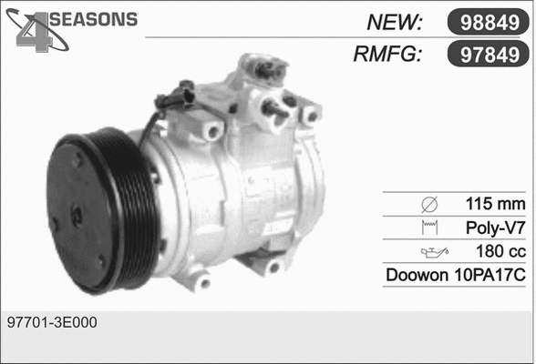 Compressor, air conditioning (97849)