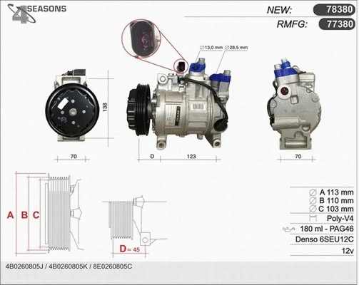 Compressor, air conditioning (78380)