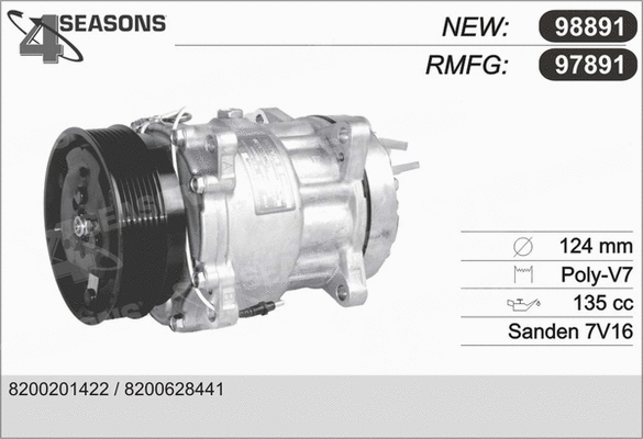 Compressor, air conditioning (97891)