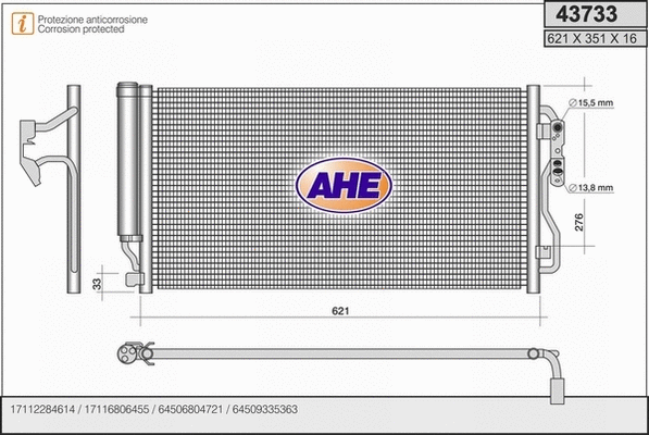 Condenser, air conditioning (43733)