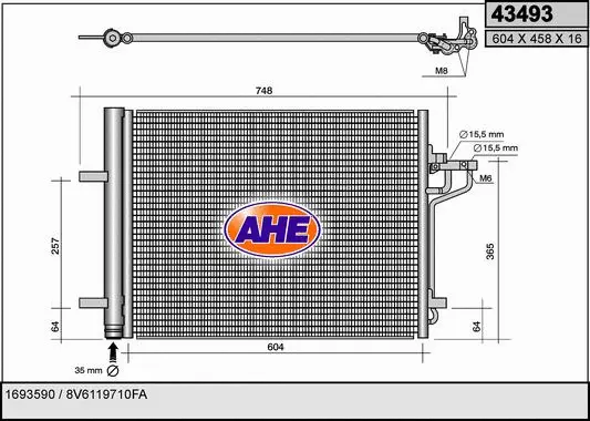 Condenser, air conditioning (43493)