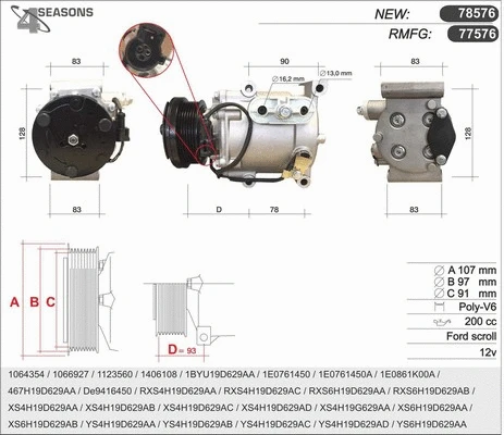 Compressor, air conditioning (77576)