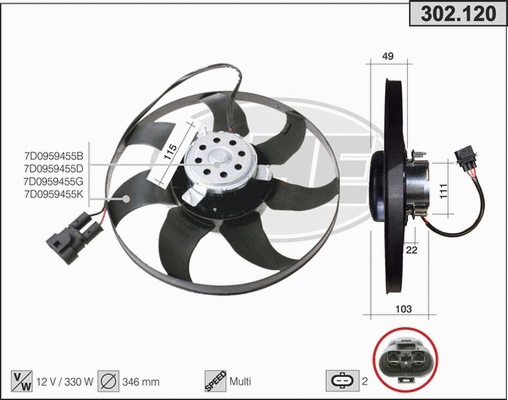 Fan, engine cooling (302.120)