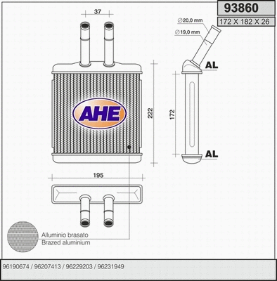 Heat Exchanger, interior heating (93860)