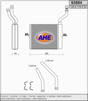 Heat Exchanger, interior heating (93884)