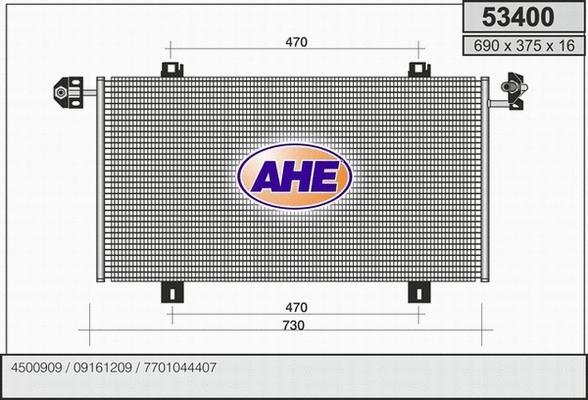 Condenser, air conditioning (53400)