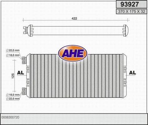 Heat Exchanger, interior heating (93927)
