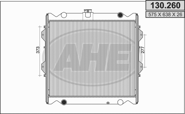 Radiator, engine cooling (130.260)