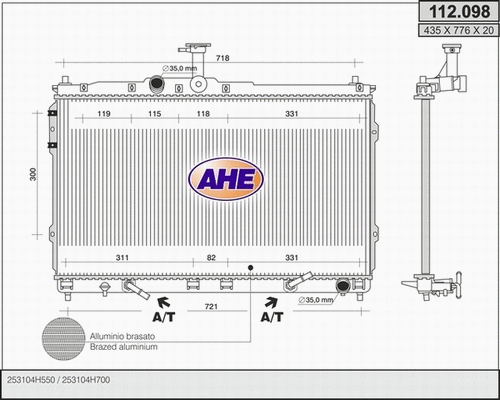 Radiator, engine cooling (112.098)