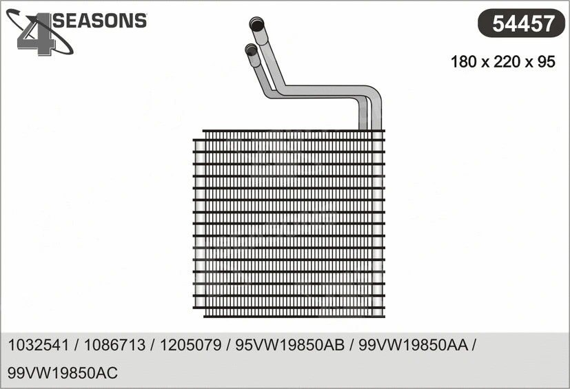Evaporator, air conditioning (54457)