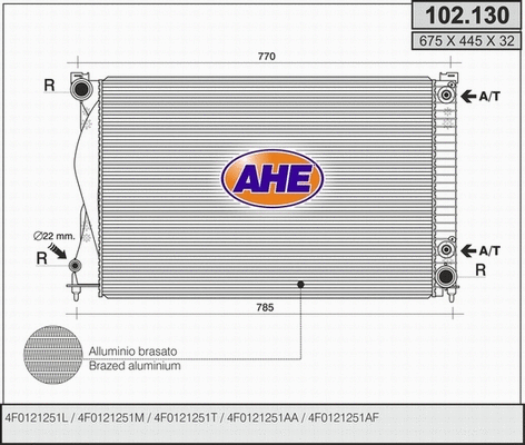 Radiator, engine cooling (102.130)