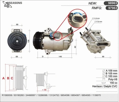 Compressor, air conditioning (97963)