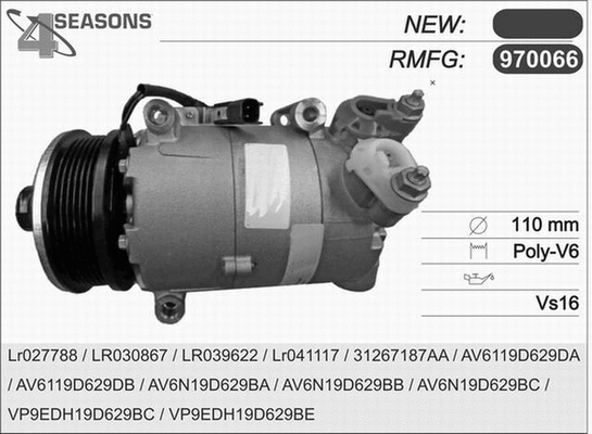 Compressor, air conditioning (970066)