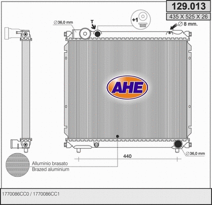 Radiator, engine cooling (129.013)