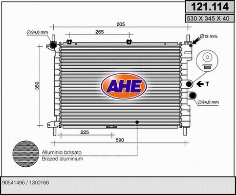 Radiator, engine cooling (121.114)
