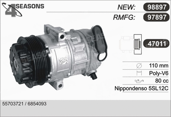 Compressor, air conditioning (97897)