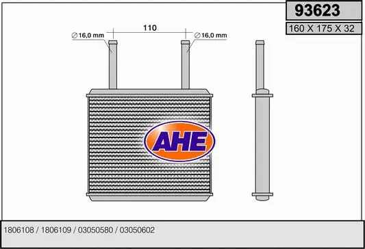 Heat Exchanger, interior heating (93623)