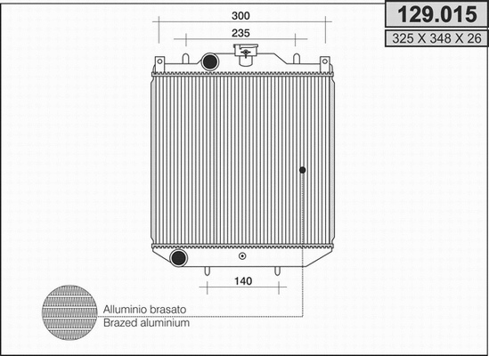 Radiator, engine cooling (129.015)