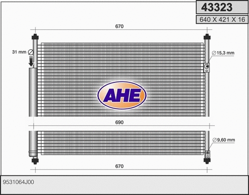 Condenser, air conditioning (43323)