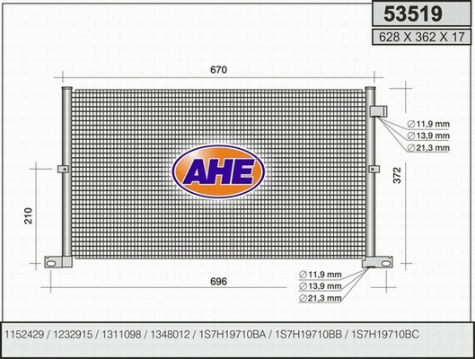 Condenser, air conditioning (53519)