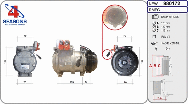 Compressor, air conditioning (980172)