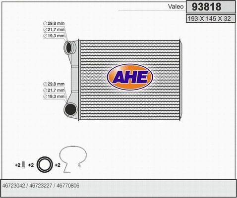 Heat Exchanger, interior heating (93818)