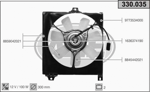 Fan, engine cooling (330.035)