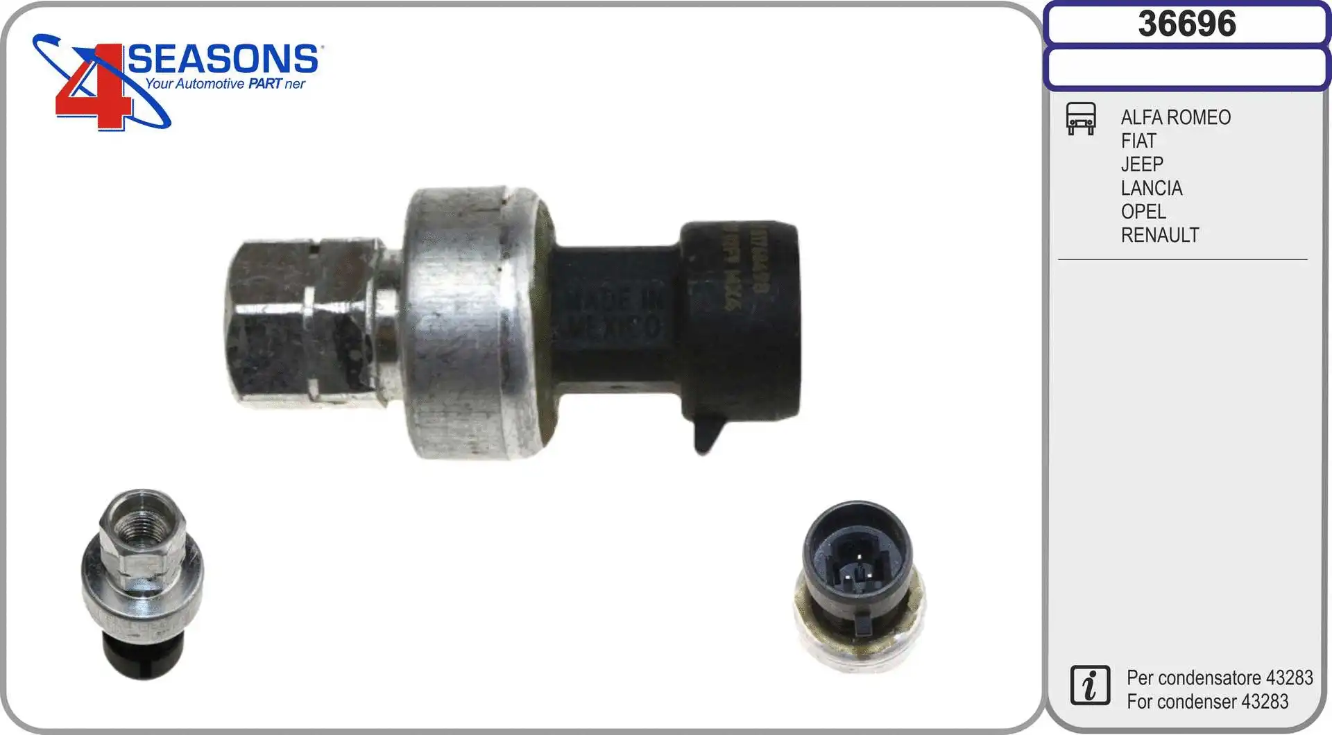 Pressure Switch, air conditioning (36696)
