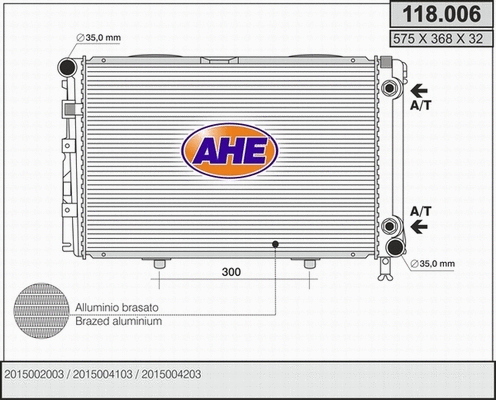 Radiator, engine cooling (118.006)