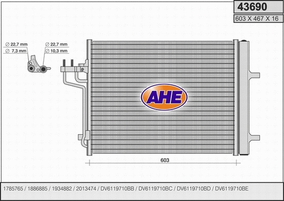 Condenser, air conditioning (43690)