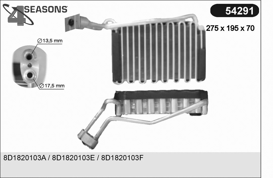 Evaporator, air conditioning (54291)