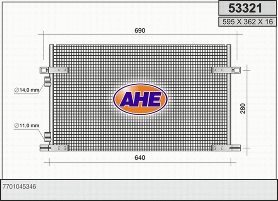 Condenser, air conditioning (53321)