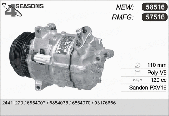 Compressor, air conditioning (57516)